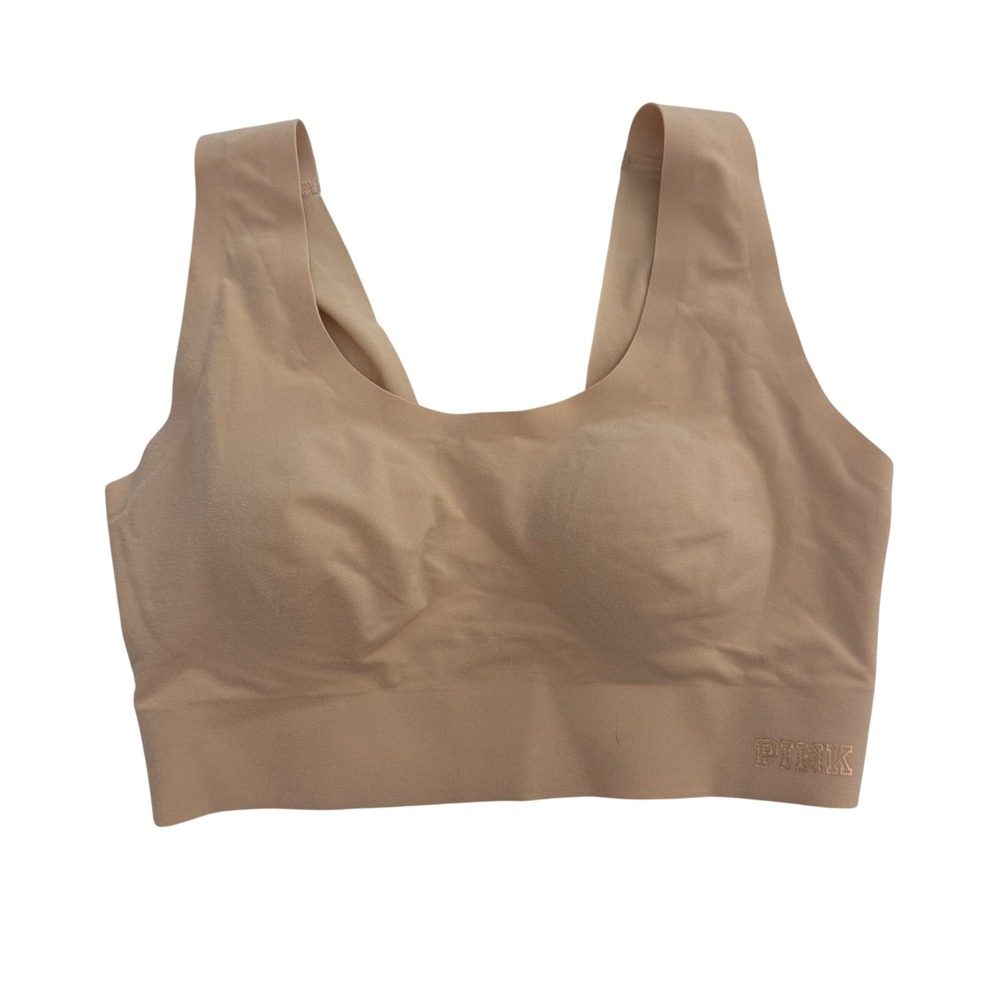 PINK Victoria's Secret Seamless Bralette Nude Beige Size M Wireless